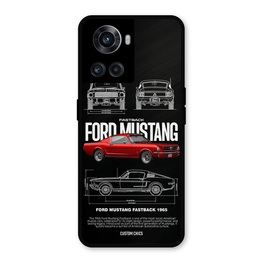 Retro Mustang OnePlus 10R Mobile Back Cover - Car&Bike PrintShield Case
