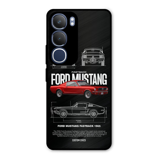 Retro Mustang Vivo Y29 Mobile Back Cover - Car&Bike PrintShield Case