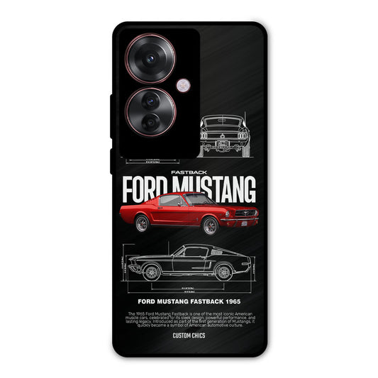 Retro Mustang Oppo F25 Pro Mobile Back Cover - Car&Bike PrintShield Case