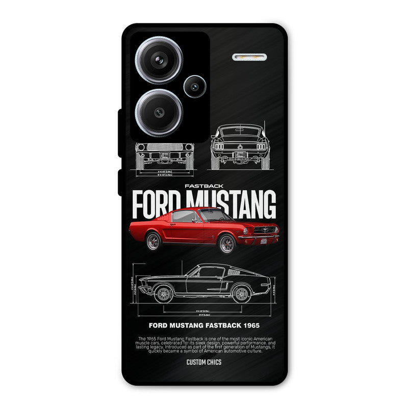 Retro Mustang Redmi Note 13 Pro Plus Mobile Back Cover - Car&Bike PrintShield Case