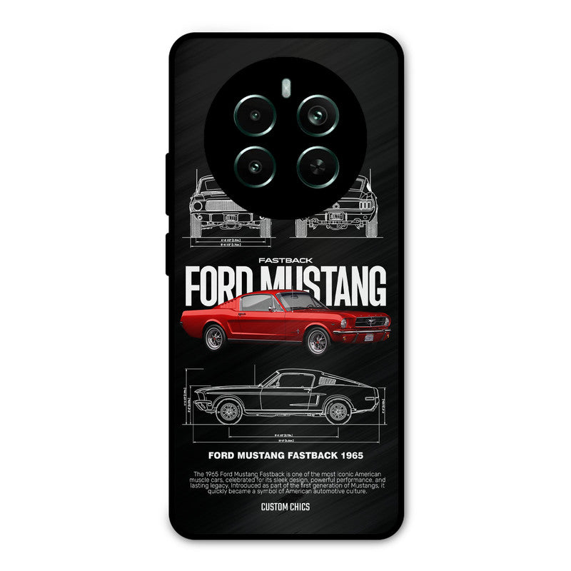 Retro Mustang Realme 12 Plus Mobile Back Cover - Car&Bike PrintShield Case
