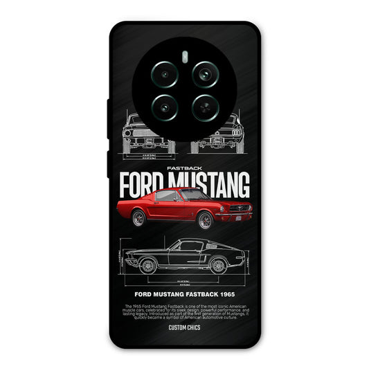 Retro Mustang Realme 12 Plus Mobile Back Cover - Car&Bike PrintShield Case
