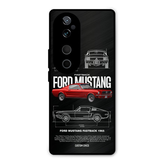 Retro Mustang Vivo V40 Pro Mobile Back Cover - Car&Bike PrintShield Case