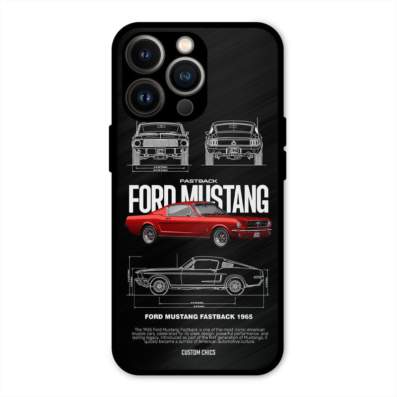 Retro Mustang iPhone 13 Pro Mobile Back Cover - Car&Bike PrintShield Case
