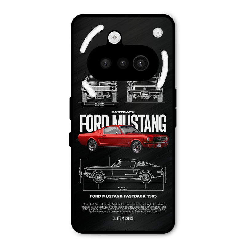Retro Mustang Nothing Phone 3A Mobile Back Cover - Car&Bike PrintShield Case