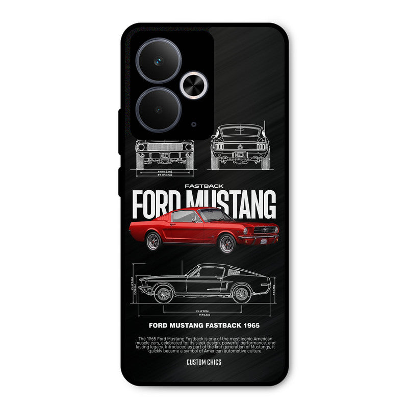 Retro Mustang Realme 14T Mobile Back Cover - Car&Bike PrintShield Case