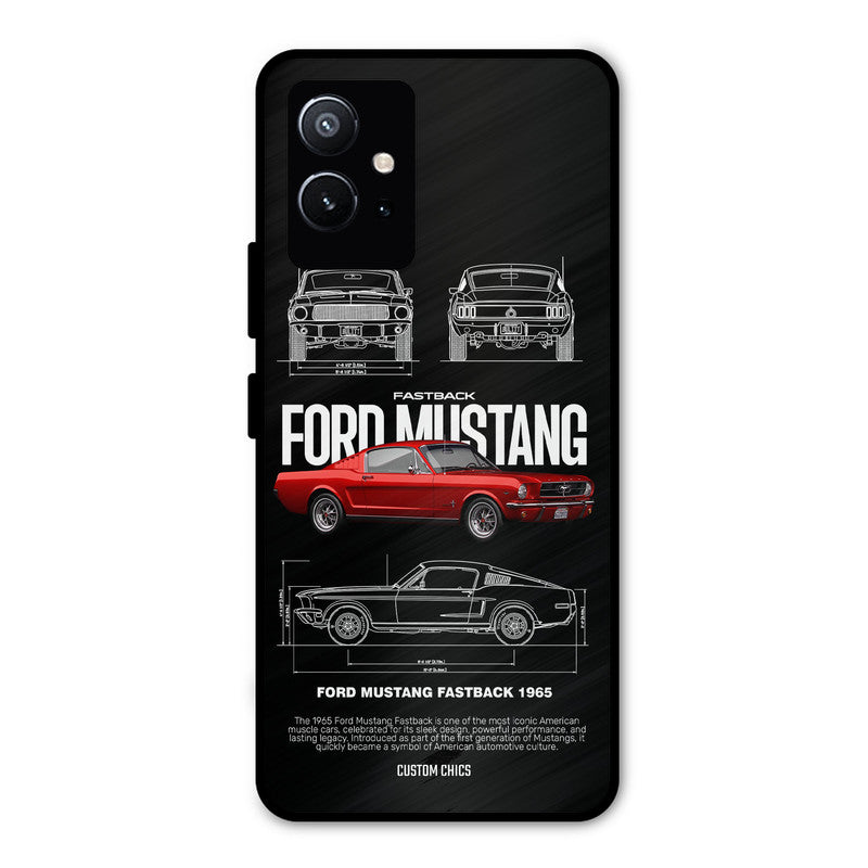 Retro Mustang Vivo Y75 5G Mobile Back Cover - Car&Bike PrintShield Case