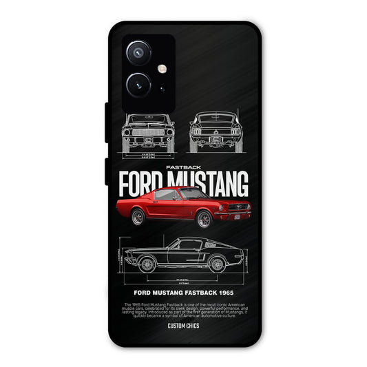 Retro Mustang Vivo Y75 5G Mobile Back Cover - Car&Bike PrintShield Case