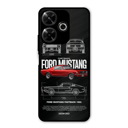 Retro Mustang Redmi 13 5G Mobile Back Cover - Car&Bike PrintShield Case