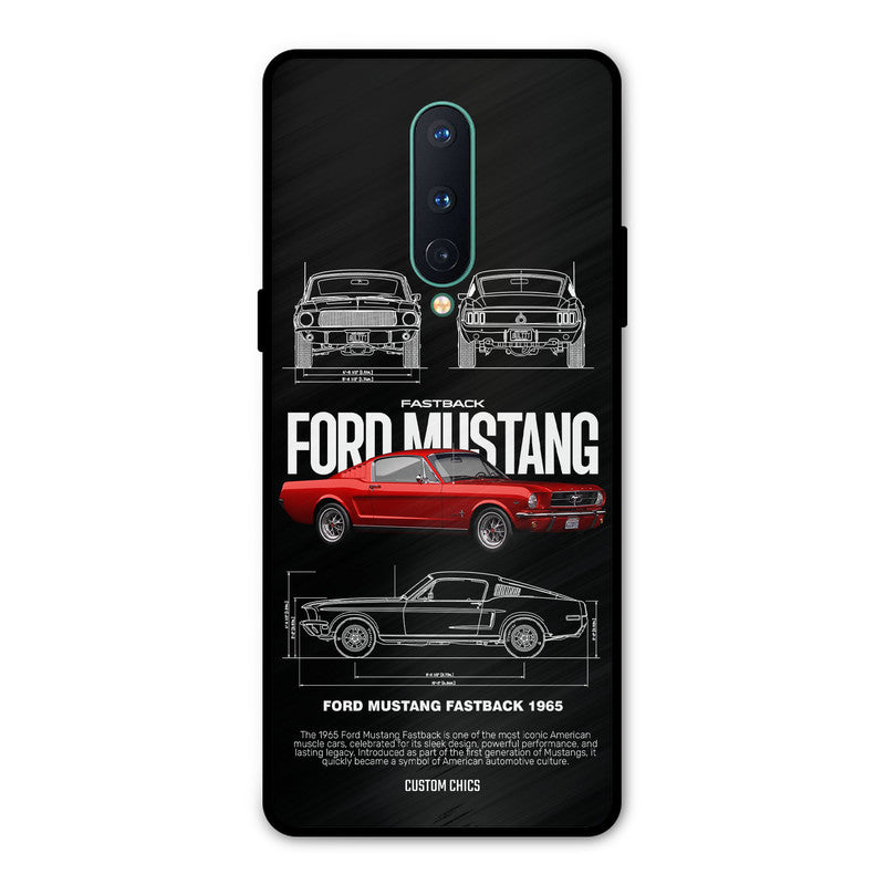 Retro Mustang Oneplus 8 Mobile Back Cover - Car&Bike PrintShield Case
