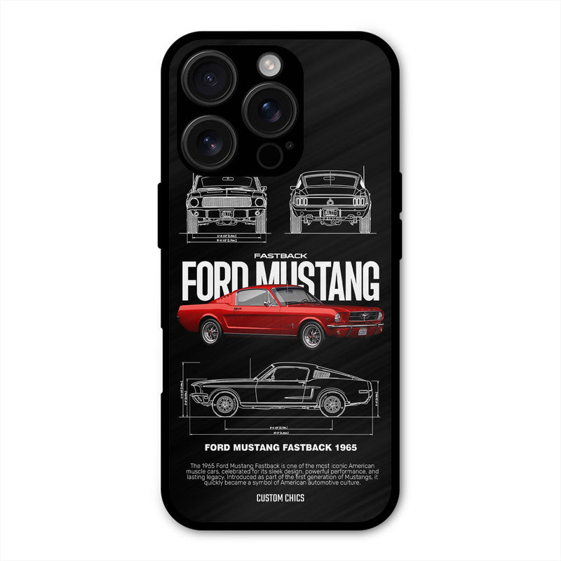 Retro Mustang iPhone 16 Pro Max Mobile Back Cover - Car&Bike PrintShield Case