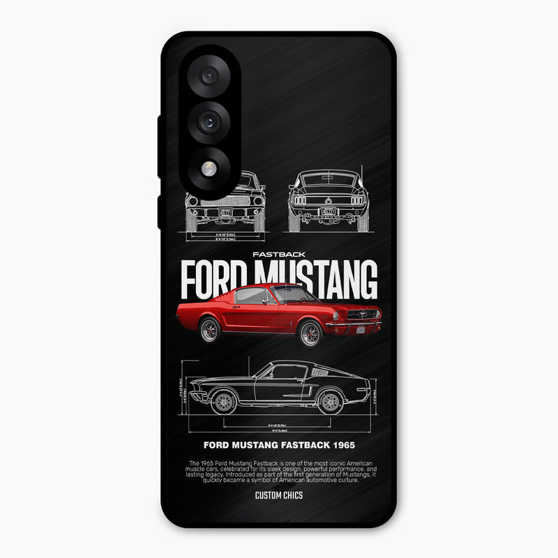 Retro Mustang Oneplus Nord 5 Mobile Back Cover - Car&Bike PrintShield Case
