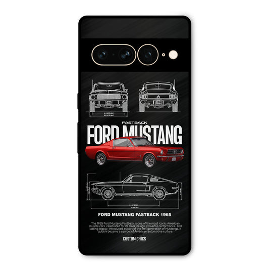 Retro Mustang Google Pixel 7 Pro Mobile Back Cover - Car&Bike PrintShield Case