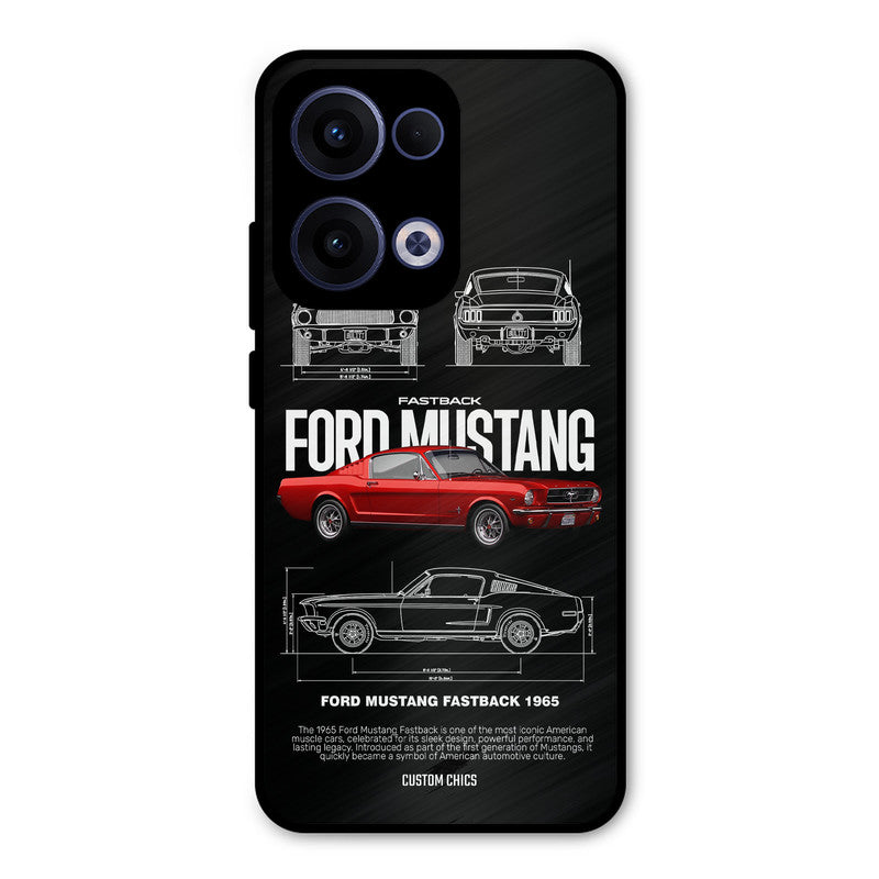 Retro Mustang Oppo Reno 13 5G Mobile Back Cover - Car&Bike PrintShield Case