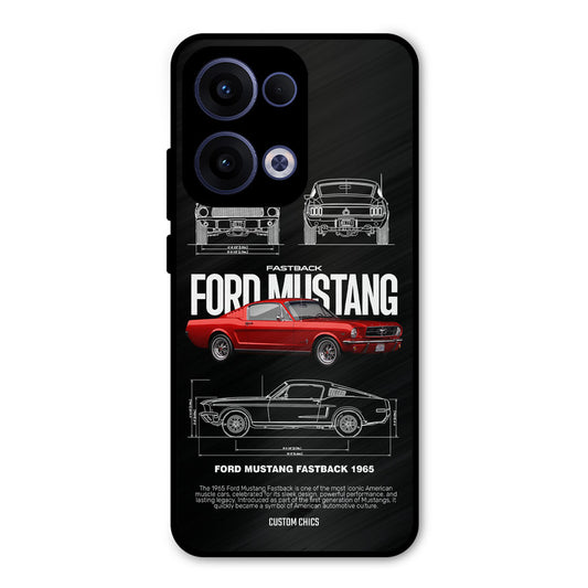 Retro Mustang Oppo Reno 13 5G Mobile Back Cover - Car&Bike PrintShield Case