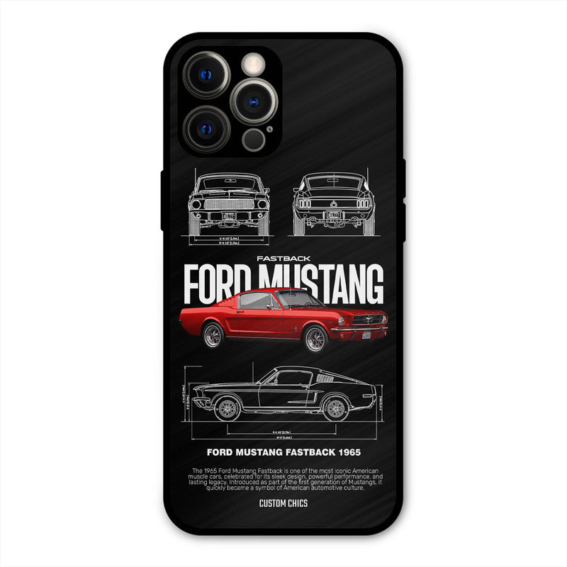 Retro Mustang iPhone 12 Pro Max Mobile Back Cover - Car&Bike PrintShield Case
