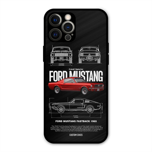 Retro Mustang iPhone 12 Pro Max Mobile Back Cover - Car&Bike PrintShield Case