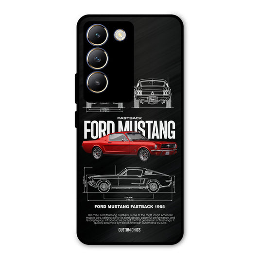 Retro Mustang Vivo Y200e Mobile Back Cover - Car&Bike PrintShield Case