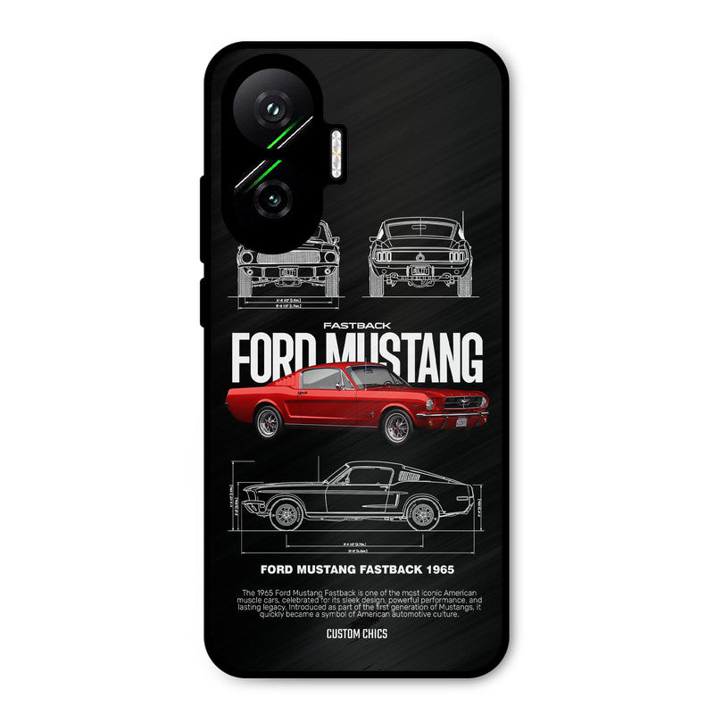 Retro Mustang Poco F7 5G Mobile Back Cover - Car&Bike PrintShield Case