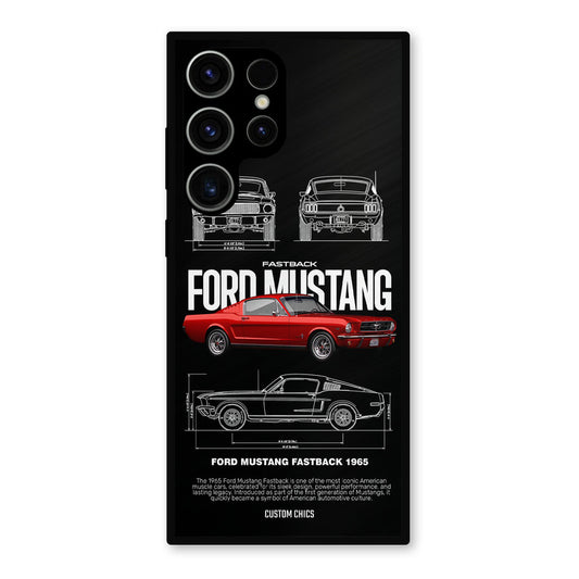 Retro Mustang Samsung Galaxy S23 Ultra Mobile Back Cover - Car&Bike PrintShield Case