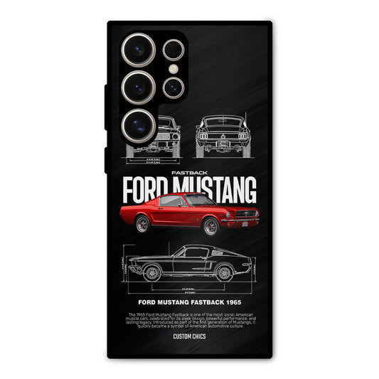 Retro Mustang Samsung Galaxy S24 Ultra Mobile Back Cover - Car&Bike PrintShield Case