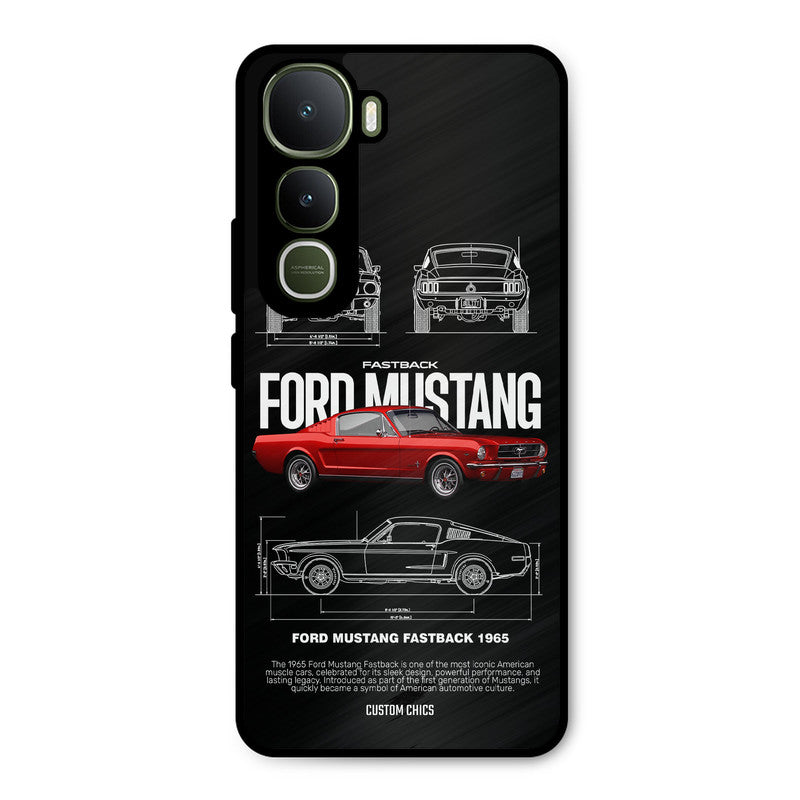 Retro Mustang Vivo Y400 Mobile Back Cover - Car&Bike PrintShield Case
