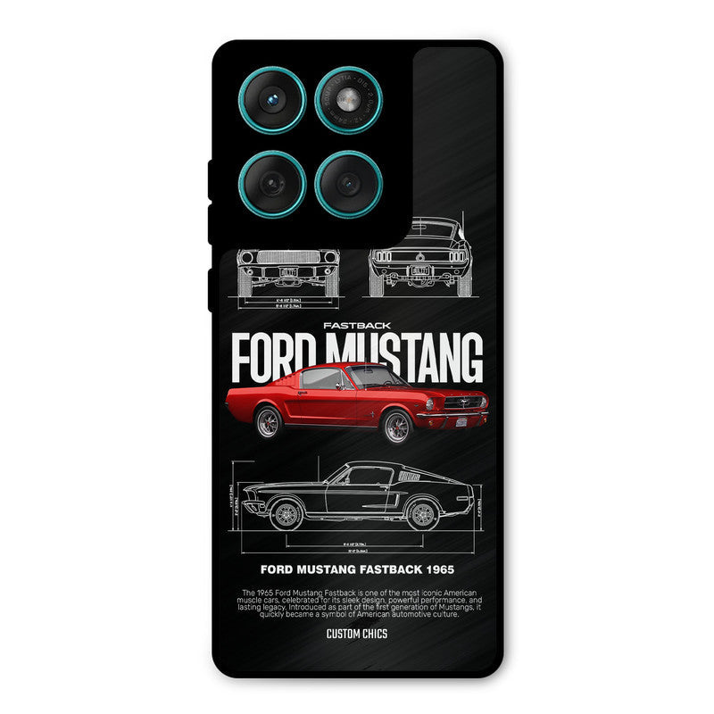 Retro Mustang Motorola Edge 60 Mobile Back Cover - Car&Bike PrintShield Case