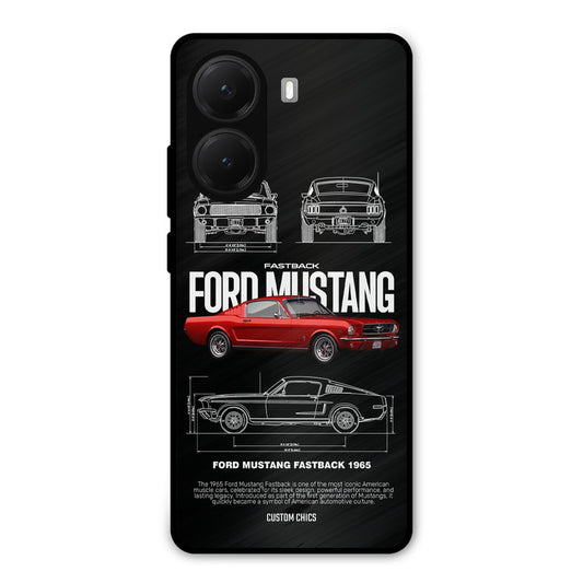Retro Mustang Poco X7 Pro Mobile Back Cover - Car&Bike PrintShield Case