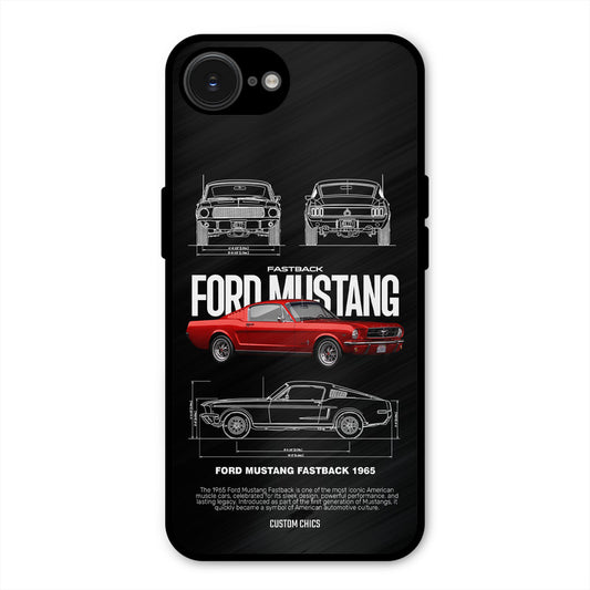 Retro Mustang iPhone 16e Mobile Back Cover - Car&Bike PrintShield Case