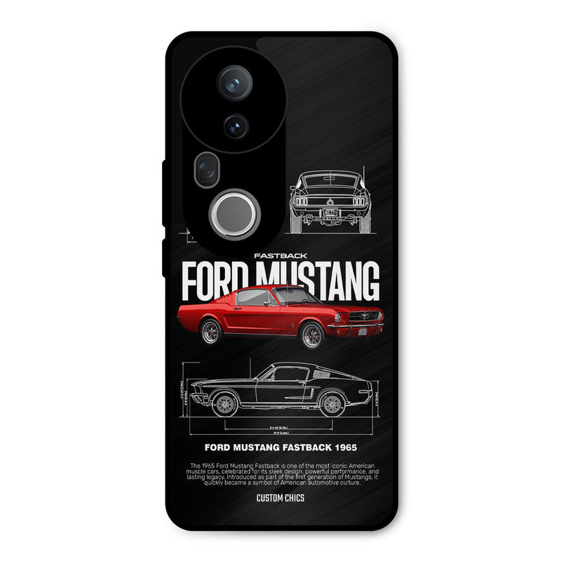 Retro Mustang Vivo T4 Ultra Mobile Back Cover - Car&Bike PrintShield Case