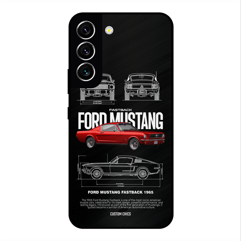 Retro Mustang Samsung Galaxy S22 Mobile Back Cover - Car&Bike PrintShield Case