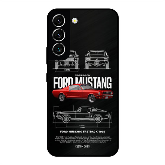 Retro Mustang Samsung Galaxy S22 Mobile Back Cover - Car&Bike PrintShield Case