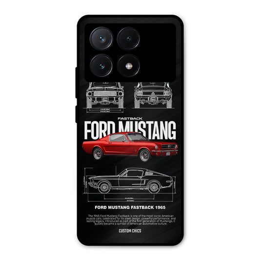 Retro Mustang Poco X6 Pro Mobile Back Cover - Car&Bike PrintShield Case