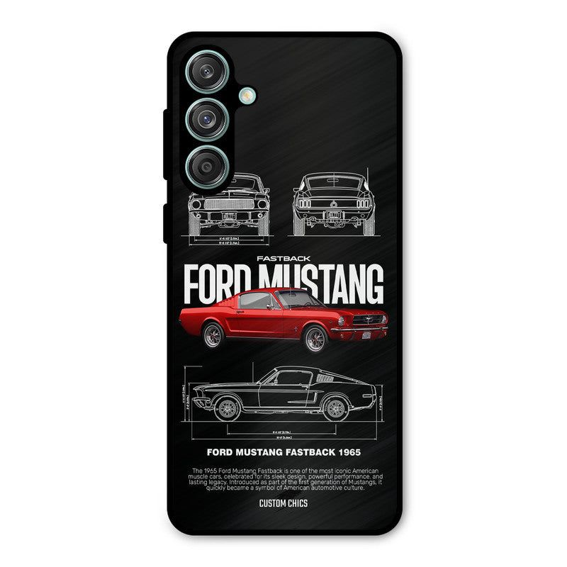 Retro Mustang Samsung Galaxy M55 5G Mobile Back Cover - Car&Bike PrintShield Case