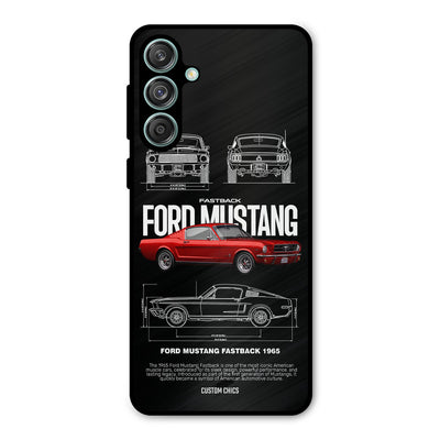 Retro Mustang Samsung Galaxy M55 5G Mobile Back Cover - Car&Bike PrintShield Case