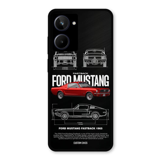 Retro Mustang Realme 10 Mobile Back Cover - Car&Bike PrintShield Case