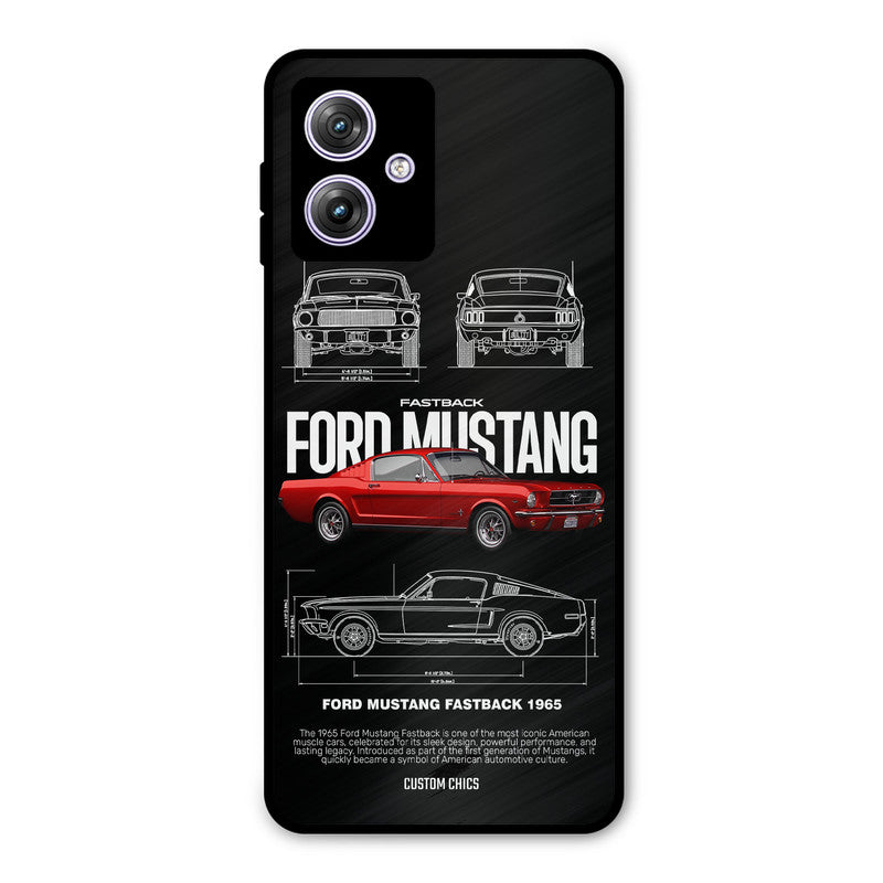 Retro Mustang Moto G54 Mobile Back Cover - Car&Bike PrintShield Case