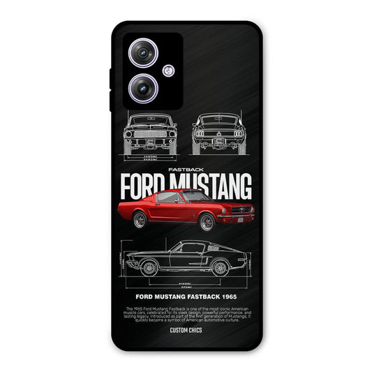 Retro Mustang Moto G54 Mobile Back Cover - Car&Bike PrintShield Case