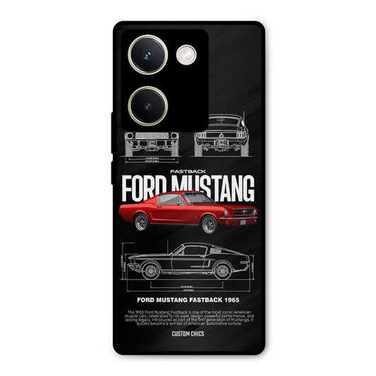 Retro Mustang Vivo Y200 Pro Mobile Back Cover - Car&Bike PrintShield Case
