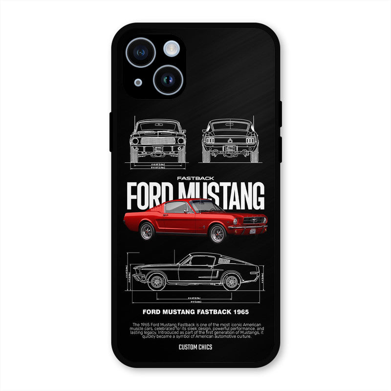 Retro Mustang iPhone 14 Mobile Back Cover - Car&Bike PrintShield Case