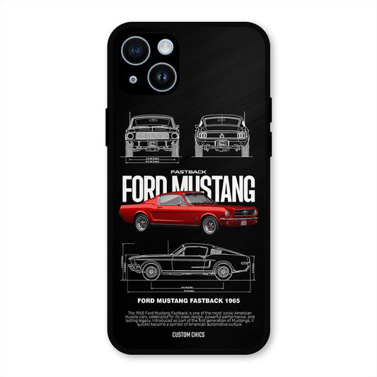 Retro Mustang iPhone 14 Mobile Back Cover - Car&Bike PrintShield Case