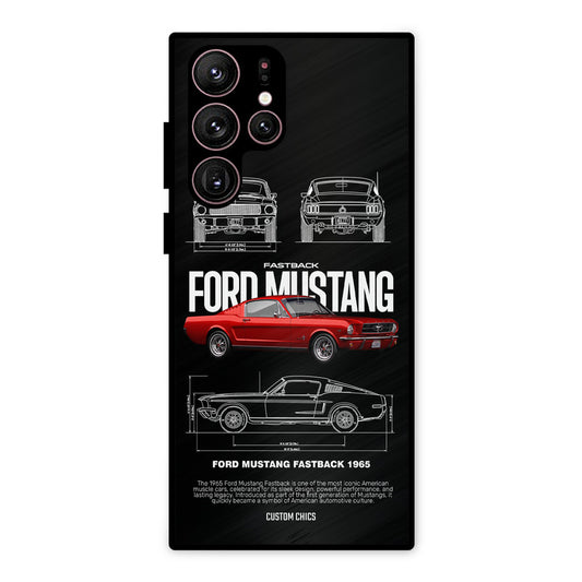 Retro Mustang Samsung Galaxy S22 Ultra Mobile Back Cover - Car&Bike PrintShield Case