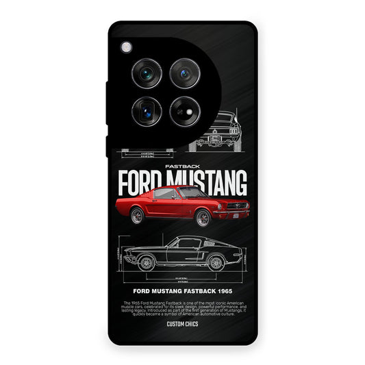Retro Mustang OnePlus 12 Mobile Back Cover - Car&Bike PrintShield Case