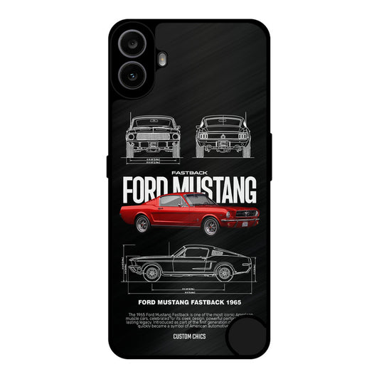 Retro Mustang Nothing CMF Phone 1 Mobile Back Cover - Car&Bike PrintShield Case
