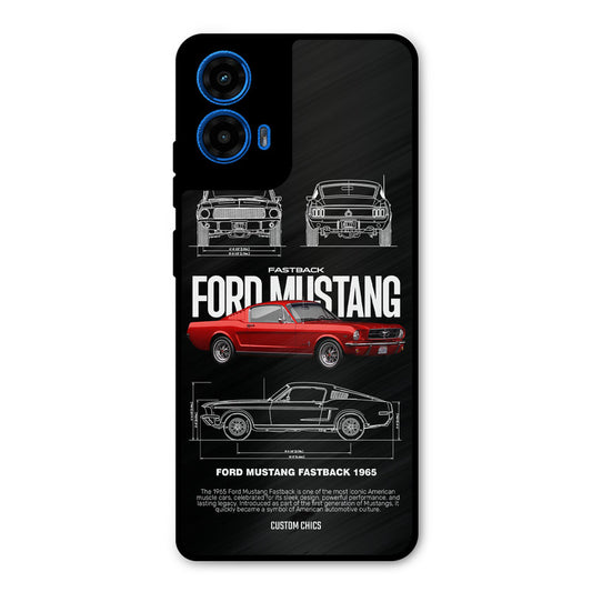 Retro Mustang Moto G45 Mobile Back Cover - Car&Bike PrintShield Case