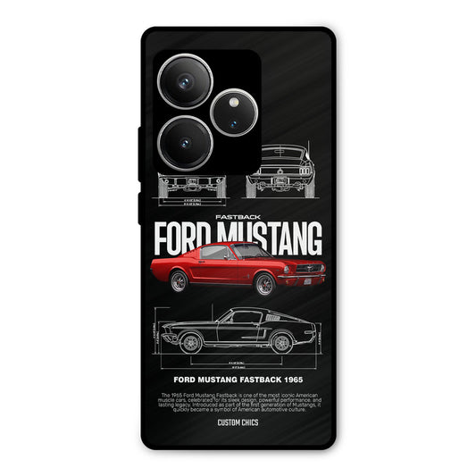 Retro Mustang Realme GT 6 Mobile Back Cover - Car&Bike PrintShield Case