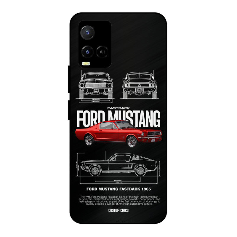 Retro Mustang Vivo Y33s Mobile Back Cover - Car&Bike PrintShield Case