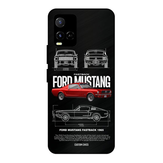 Retro Mustang Vivo Y33s Mobile Back Cover - Car&Bike PrintShield Case