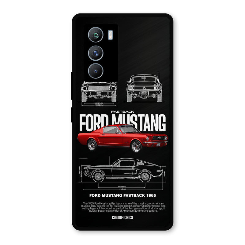 Retro Mustang iQOO 9SE Mobile Back Cover - Car&Bike PrintShield Case