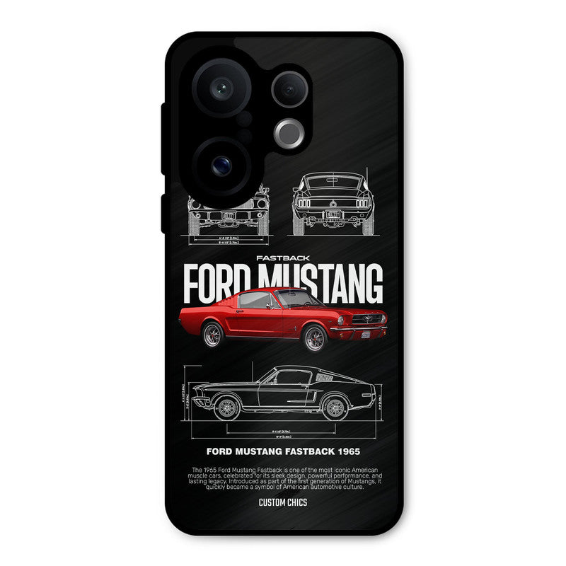 Retro Mustang Vivo X200 FE Mobile Back Cover - Car&Bike PrintShield Case
